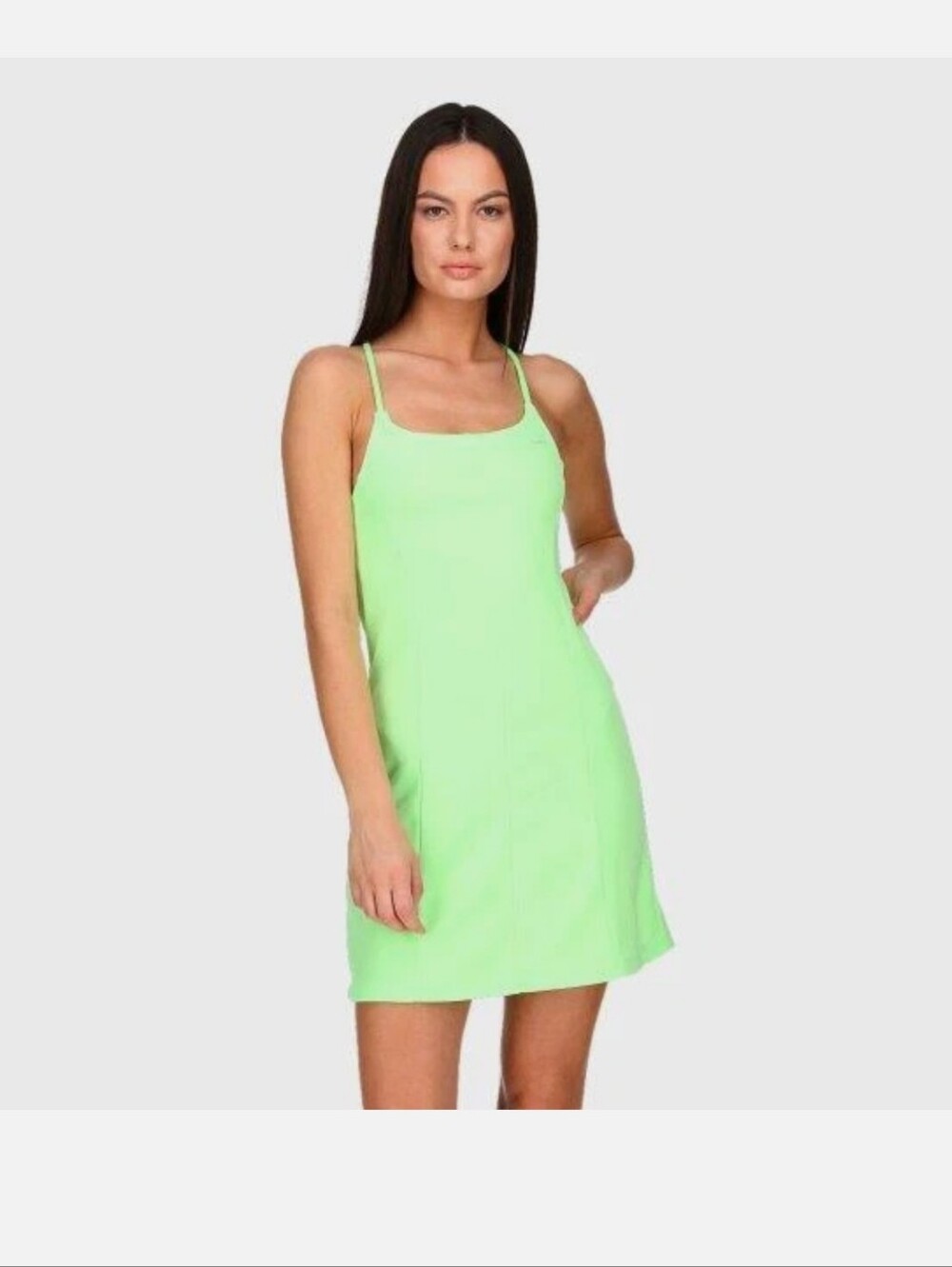 NWT NIKE SPORTSWEAR ICON CLASH KNIT DRESS SLEEVELESS WOMEN'S LIME Green